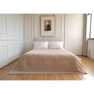 Κουβέρτα Waffle 150×200 cm Μπεζ