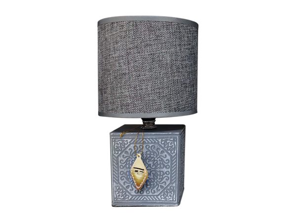 Φωτιστικό Επιτραπέζιο Κεραμικό 27 cm Γκρι - Image 1