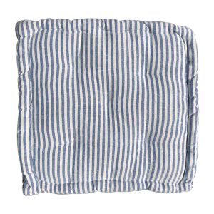 Μαξιλάρι Στρώμα Βαμβακερό Ρίγα 40x40cm Μπλε