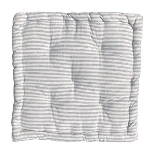 Μαξιλάρι Στρώμα Βαμβακερό Ρίγα 40x40cm Γκρι