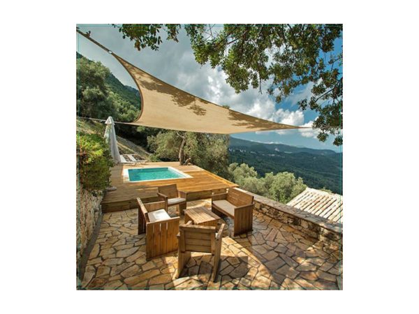 Πανί Σκίασης Τρίγωνο 3x3x3m Μπεζ της Άμμου - Image 1