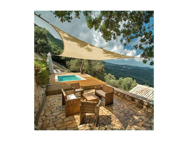 34526 1600X1200 Πανί Σκίασης Τρίγωνο 3x3x3m Εκρού - Image 1