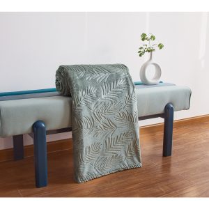 Κουβέρτα Φύλλα Ανάγλυφη 200×220 cm Πράσινο