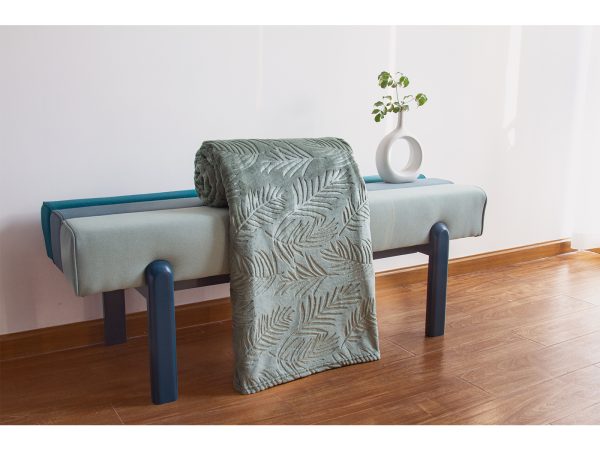 Κουβέρτα Φύλλα Ανάγλυφη 200×220 cm Πράσινο - Image 1