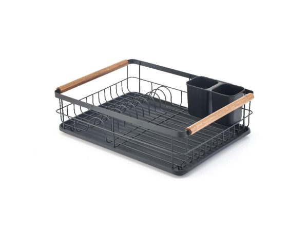 31974 1600x1200 Πιατοθήκη Μεταλλική Με Ξύλινες Λαβές 44x32x12,5 cm - Image 1