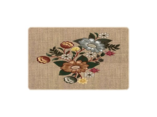 Ταπέτο Miami 50x80 cm Κουζίνας Αντιολισθητικό Απορροφητικό Όψη λινού ψάθας No 4 - Image 1