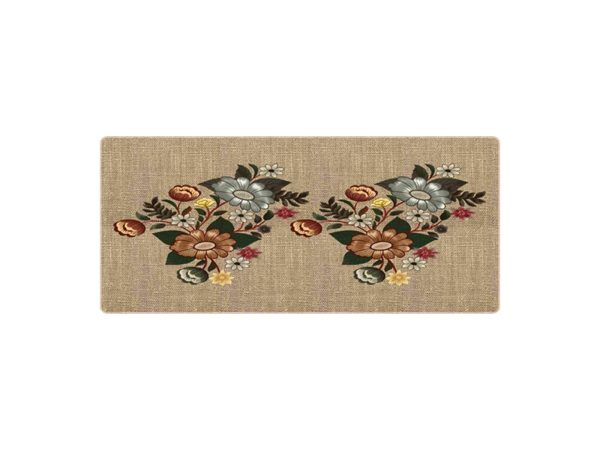 Ταπέτο Miami 50x115 cm Κουζίνας Αντιολισθητικό Απορροφητικό Όψη λινού ψάθας No 4 - Image 1