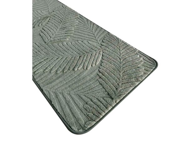 Ταπέτο Microfiber Φύλλα Ανάγλυφο 60x180 cm Πράσινο - Image 2