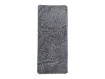 Ταπέτο Microfiber Φύλλα Ανάγλυφο 60x180 cm Γκρι