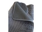 Ταπέτο Microfiber Φύλλα Ανάγλυφο 60x180 cm Γκρι - Image 3