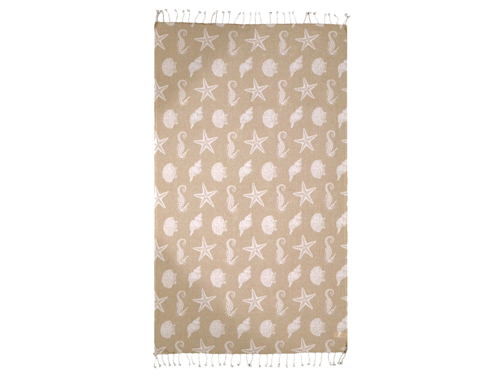 35145 beige 1600x1200 2 Πετσέτα Θαλάσσης Ζακάρ 90x170cm Μπεζ - Image 1