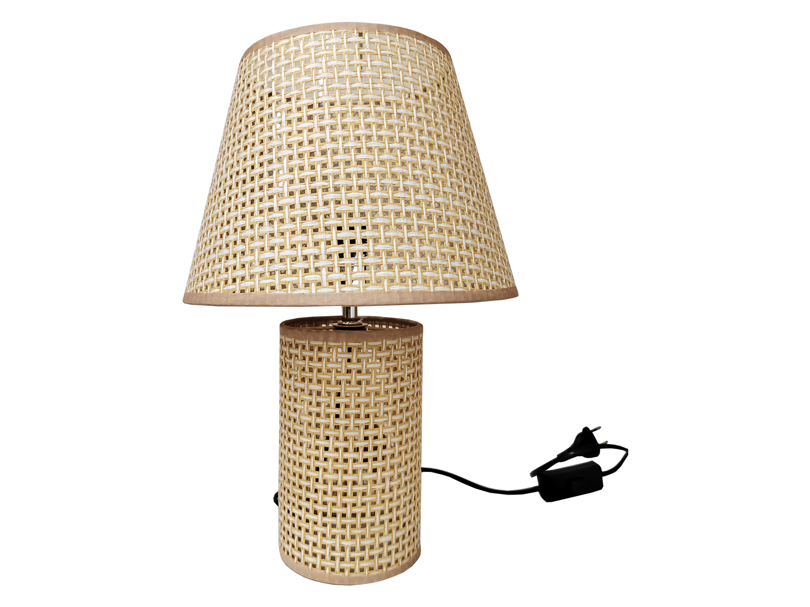 55061 beige 1600x1200 Φωτιστικό Επιτραπέζιο Ψάθα 25 cm Μπεζ - Image 1