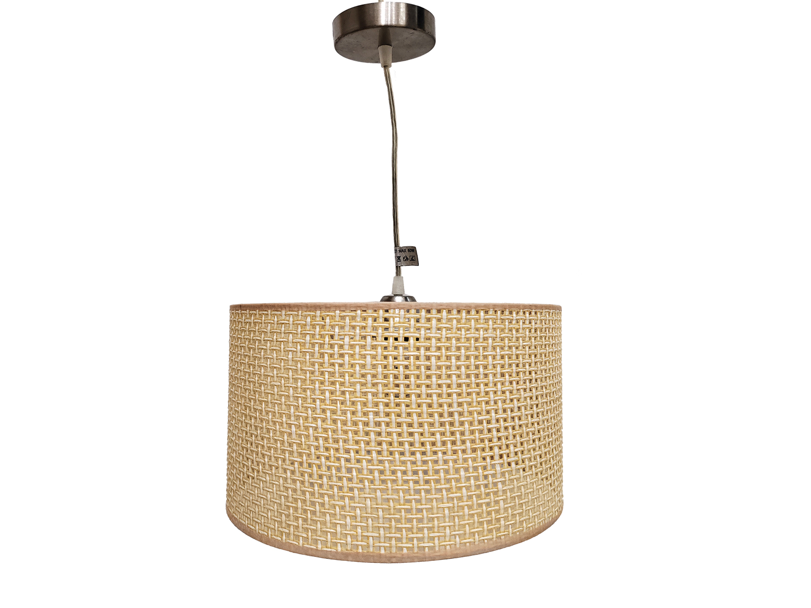55072 beige 1600x1200 Φωτιστικό Οροφής Ψάθα Φ32,5 cm Μπεζ - Image 1